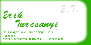 erik turcsanyi business card