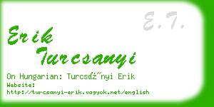 erik turcsanyi business card